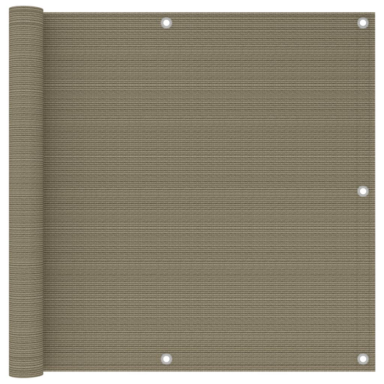 vidaXL Parvekkeen suoja harmaanruskea 90x300 cm HDPE