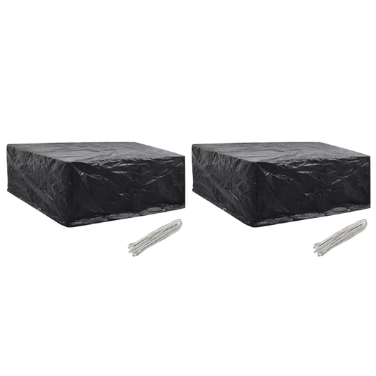vidaXL Puutarhakalusteiden suojat 2 kpl 10 purjerengasta 260x260x90 cm