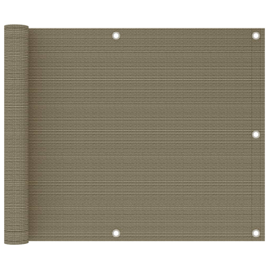 vidaXL Parvekkeen suoja harmaanruskea 75x300 cm HDPE