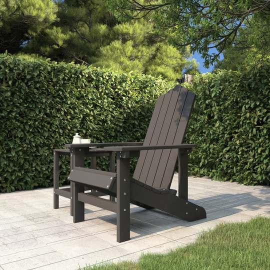 vidaXL Adirondack puutarhatuoli HDPE antrasiitti