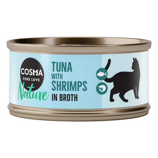 6 x 70 g Cosma Nature: 5 + 1 kaupan päälle! - tonnikala & katkarapu
