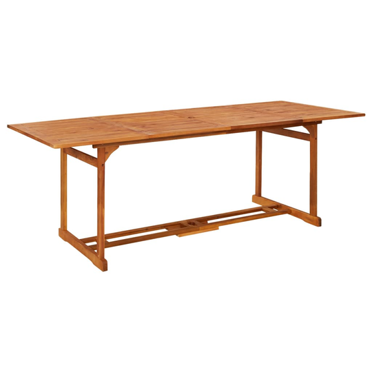 vidaXL Puutarharuokapöytä 220x90x75 cm täysi akaasiapuu