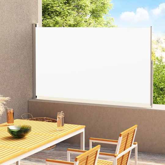 vidaXL Sisäänvedettävä terassin sivumarkiisi 180x300 cm kerma