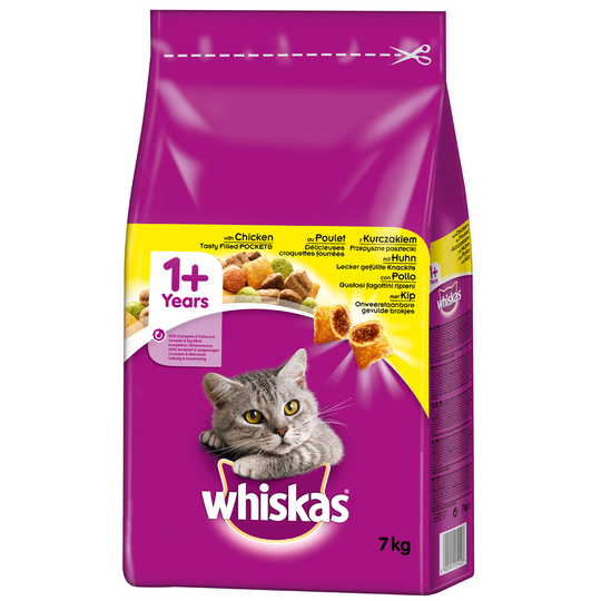 7 kg / 14 kg Whiskas-kissanruokaa erikoishintaan! - 1+ Chicken ( 7 kg )