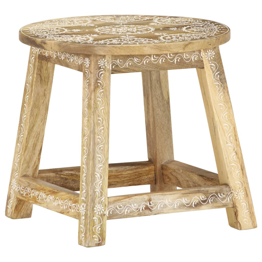 vidaXL 287445 Hand-painted Stool 38x38x35 cm Solid Mango Wood