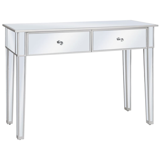 vidaXL Peilikoristeltu konsolipöytä MDF ja lasi 106,5x38x76,5 cm