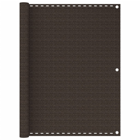 vidaXL Parvekkeen suoja ruskea 120x500 cm HDPE