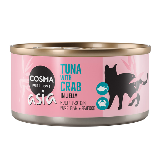Cosma Asia hyytelössä 6 x 170 g - tonnikala & ravunliha