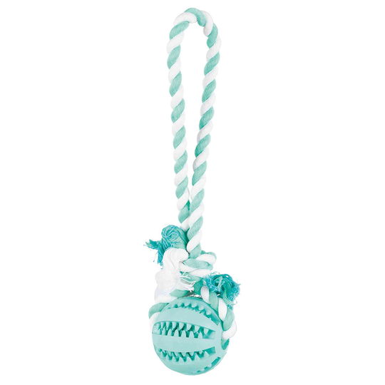 Trixie Denta Fun -leluköysi pallolla - Ø 7 x L 24 cm
