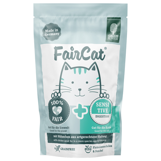 5 + 3 kaupan päälle! 8 x 85 g FairCat-kissanruoka - Sensitive