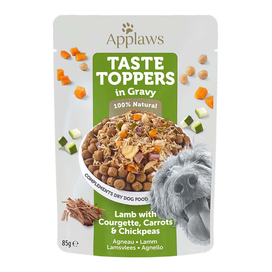Applaws Taste Toppers -koiranruoka erikoishintaan! - kastike: lammas, porkkana, kesäkurpitsa & kikherneet (12 x 85 g)