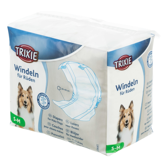 Trixie-vaipat uroksille - koko S-M: 30-46 cm, 12 kpl