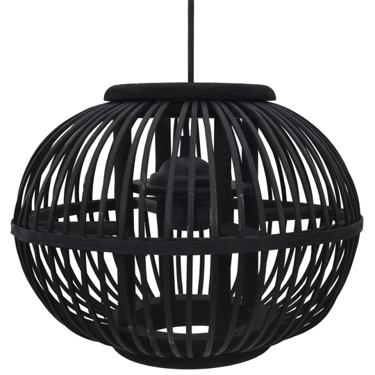 vidaXL Riippuvalaisin musta paju 40 W 30x22 cm pallo E27