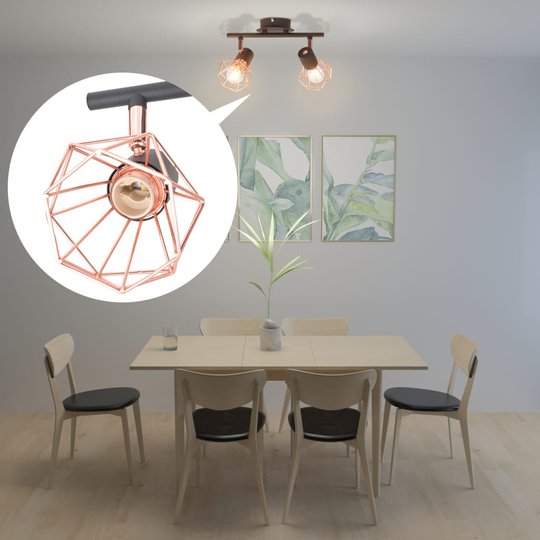 vidaXL Kattovalaisin 2 LED-lampulla 8 W
