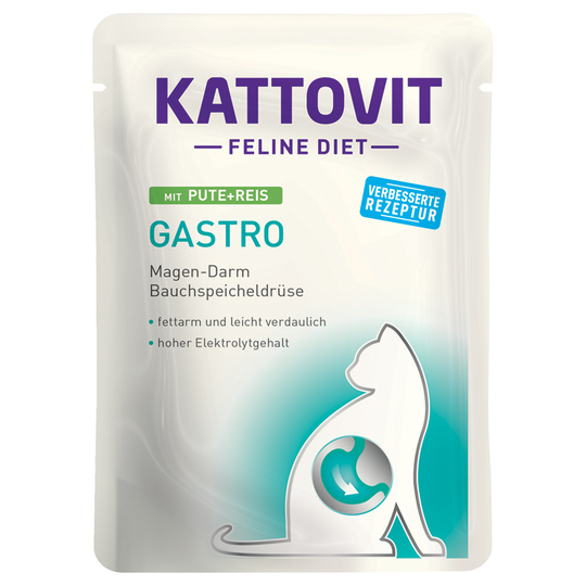 Kattovit Gastro Pouch - 6 x 85 g kalkkuna & riisi