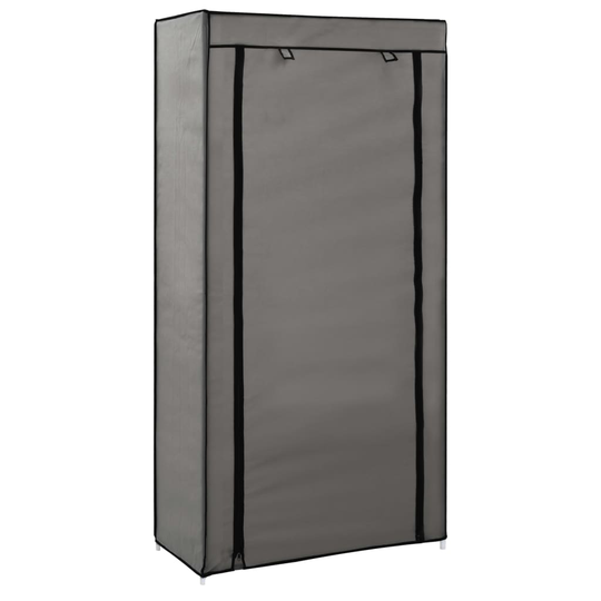 vidaXL Kenkäkaappi suojalla harmaa 58x28x106 cm kangas