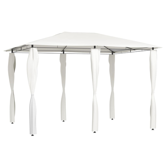 vidaXL Huvimaja sivuseinillä 3x4x2,6 m kerma 160 g/m²