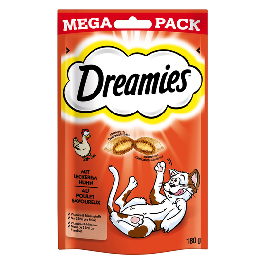 Dreamies-kissanherkut erikoishintaan! - kana (180 g)