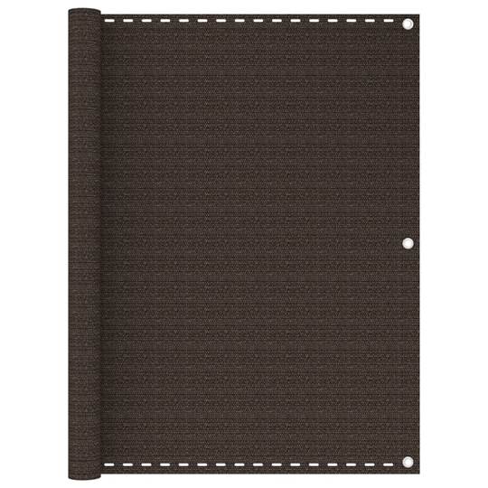 vidaXL Parvekkeen suoja ruskea 120x300 cm HDPE