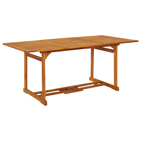 vidaXL Puutarharuokapöytä 180x90x75 cm täysi akaasiapuu