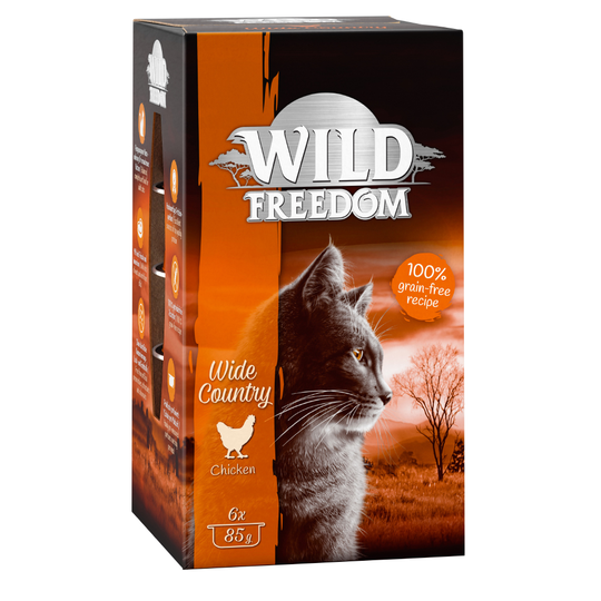 Wild Freedom Adult -rasiat 6 x 85 g erikoishintaan! - Wide Country - kana