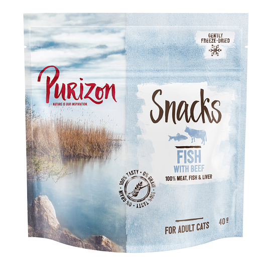 Purizon Snack kala & nauta - viljaton - 3 x 40 g