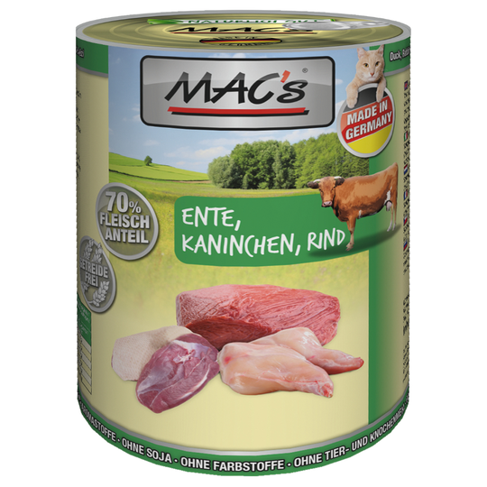 MAC´s Cat -säästöpakkaus 24 x 400 g - ankka, kani, nauta