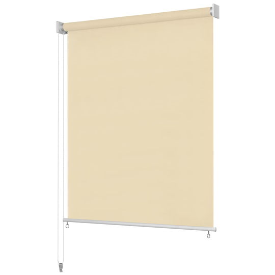 vidaXL Rullaverho ulkotiloihin kerma 80x140 cm HDPE