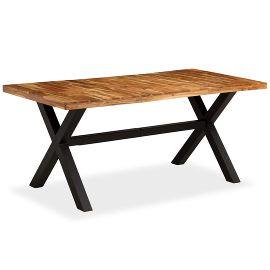 vidaXL Ruokapöytä kiinteä akaasia- ja mangopuu 180x90x76 cm