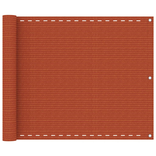 vidaXL Parvekkeen suoja oranssi 75x500 cm HDPE