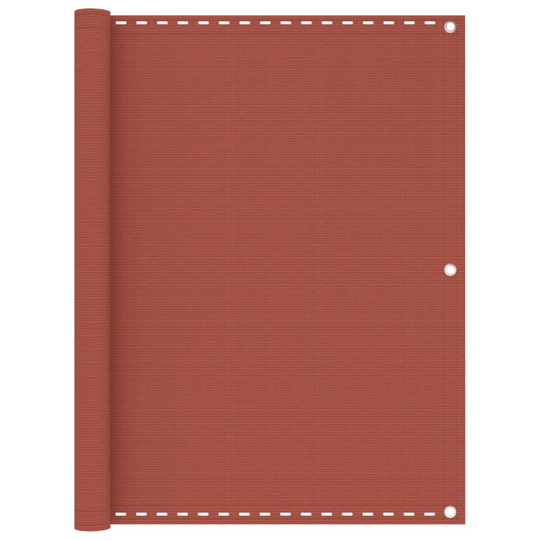 vidaXL Parvekkeen suoja terrakotta 120x500 cm HDPE