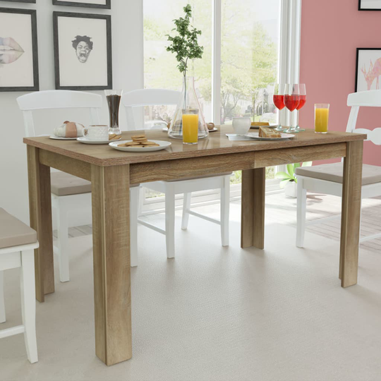 vidaXL Ruokapöytä 140x80x75 cm Tammi