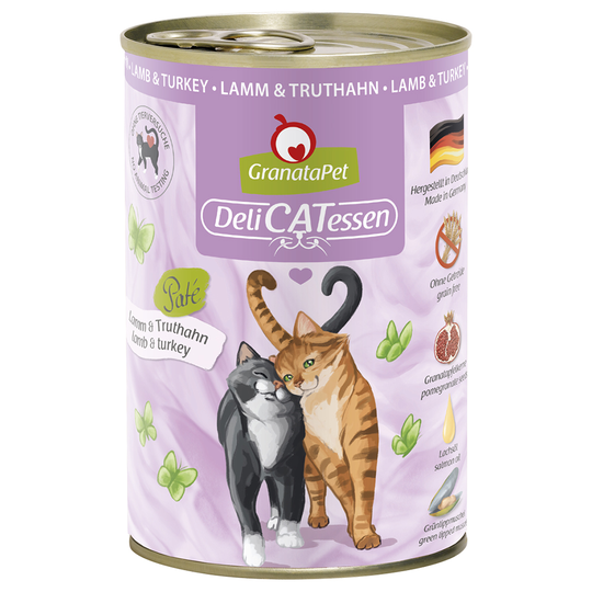GranataPet DeliCatessen 6 x 400 g - lammas & kalkkuna