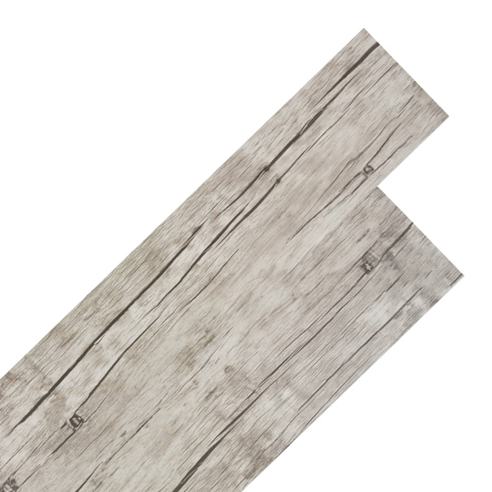 vidaXL Itsekiinnittyvä PVC-lattialankku 5,02 m² 2 mm Tammi Kulunut