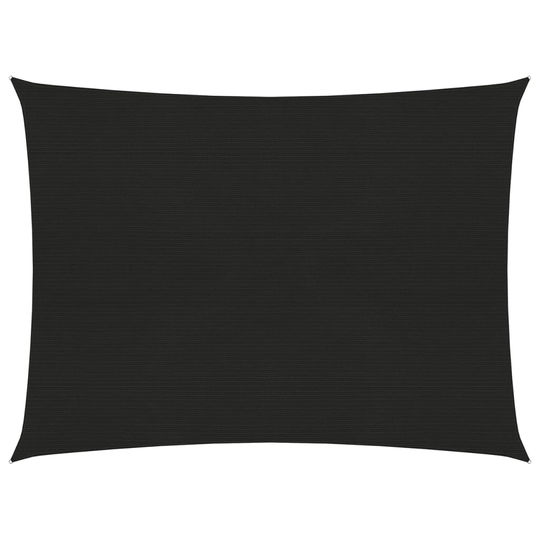 vidaXL Aurinkopurje 160 g/m² musta 3x4 m HDPE