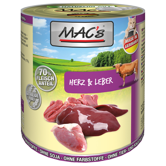 MAC´s Cat -kissanruoka 12 x 800 g - sydän & maksa