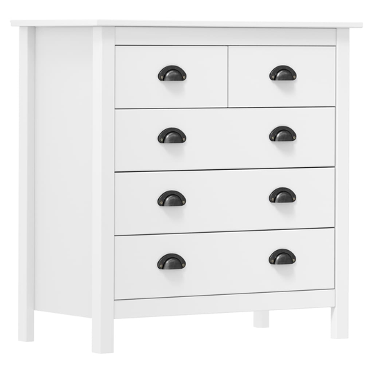 vidaXL Lipasto Hill Range valkoinen 79x40x80 cm täysi mänty