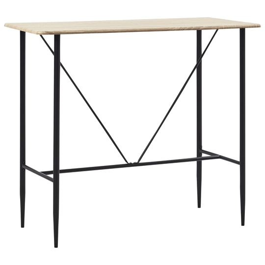 vidaXL Baaripöytä tammi 120x60x110 cm MDF