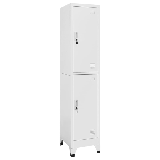 vidaXL Lukkokaappi 2 lokerolla 38x45x180 cm