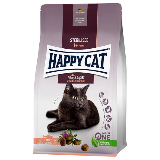 Happy Cat Sterilised Adult Atlantic Salmon - 10 kg