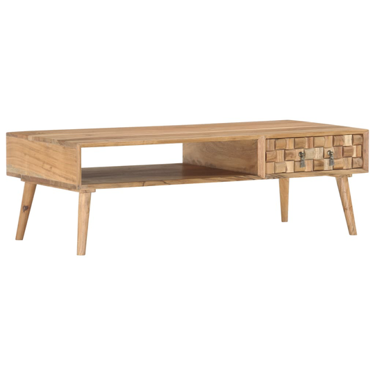 vidaXL Sohvapöytä 110x50x35 cm täysi akaasiapuu