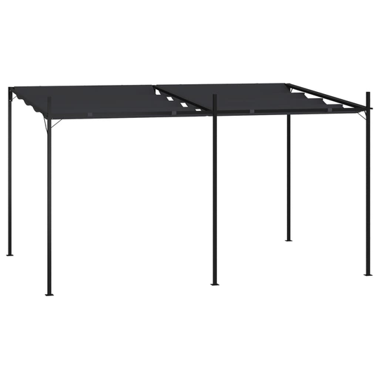 vidaXL Katos sisäänvedettävällä katolla 400x300x233 cm antrasiitti