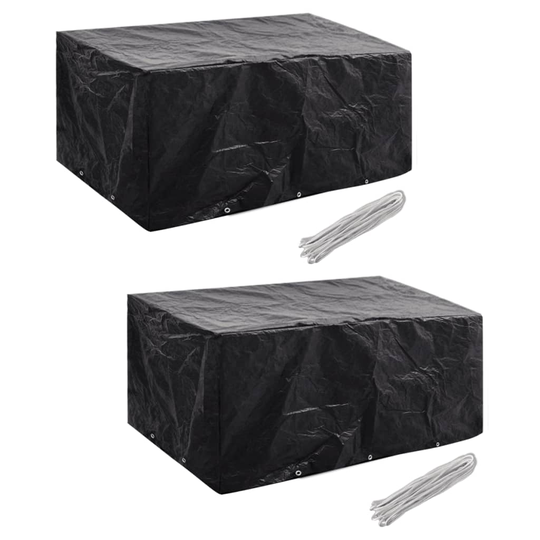 vidaXL Puutarhahuonekalujen suojat 2 kpl 10 purjerengasta 240x140 cm