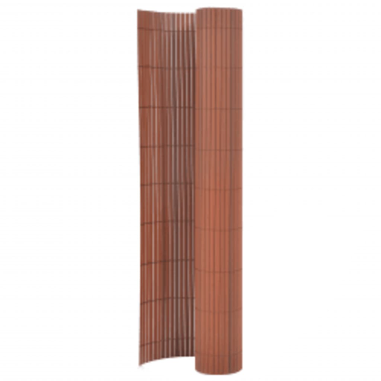 vidaXL Kaksipuolinen puutarha-aita 110x500 cm ruskea
