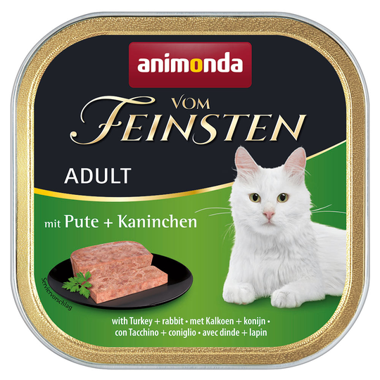 26 + 6 kaupan päälle! 32 x 100 g Animonda vom Feinsten - Adult: kalkkuna & kani
