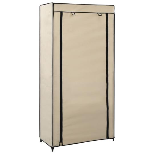 vidaXL Kenkäkaappi suojalla kerma 58x28x106 cm kangas