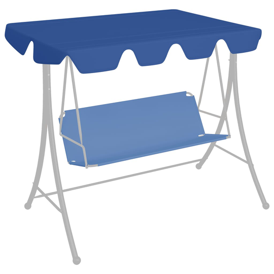 vidaXL Vaihtokatos puutarhakeinuun sininen 150/130x70/105 cm