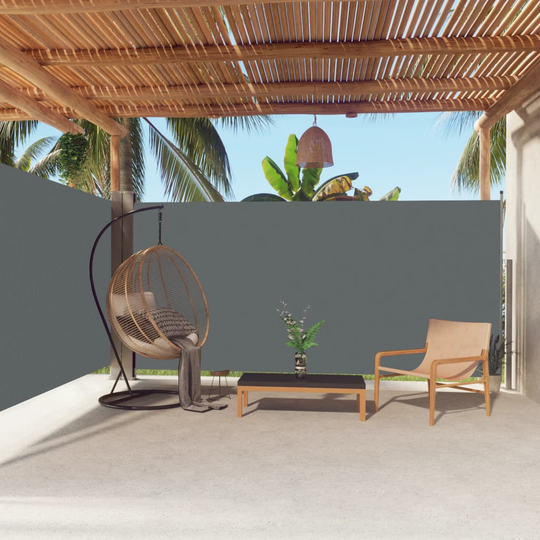 vidaXL Sisäänvedettävä sivumarkiisi antrasiitti 180x600 cm