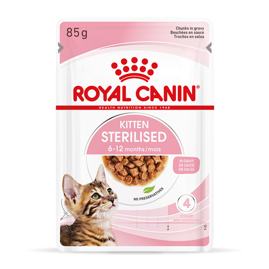 Royal Canin Sterilised Kitten in Gravy - 12 x 85 g