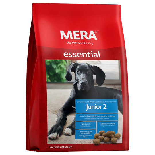 12,5 kg MERA essential -koiranruoka erikoishintaan! - Junior 2